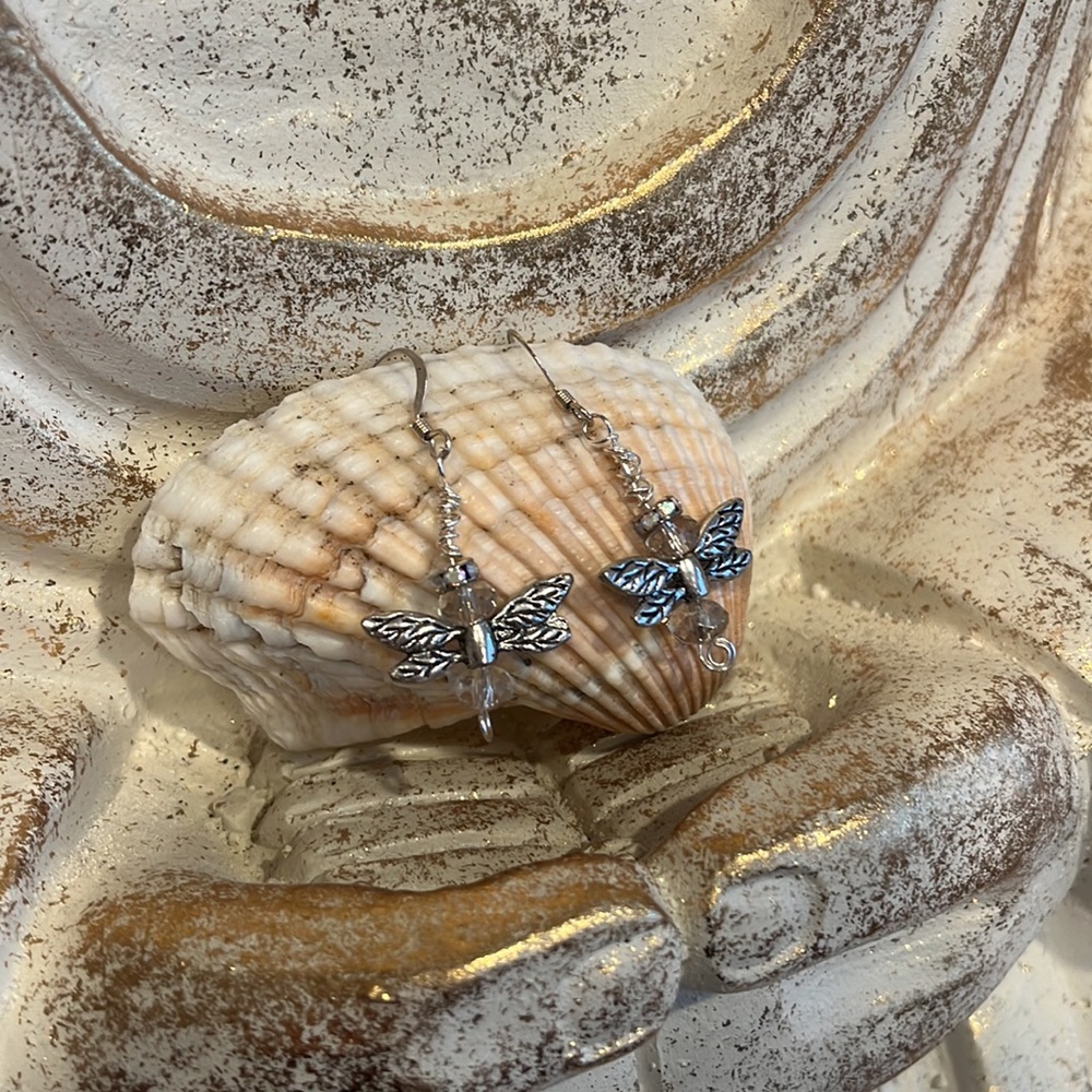 Dragonfly Swarovski Crystal Earrings